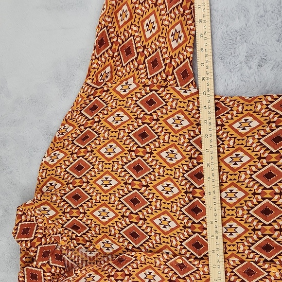 LAST QUEEN paris long sleeve dress abstract browns - Picture 10 of 15